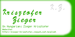 krisztofer zieger business card